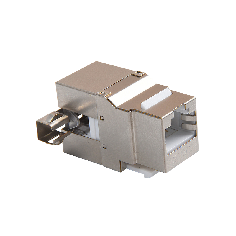 SMT-1016D8C6-FTP 180 Céim Sciatha CAT6A Keystone Jack 110 & Krone IDC